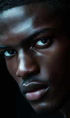 Obraz premium Close-up portrait of a man's face.