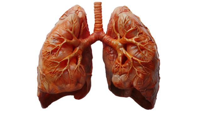 3d human lungs organs isolated transparent PNG