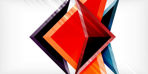 Abstract background color triangles and arrows composition. Vector Illustration For Wallpaper, Banner, Background, Card, Book Illustration, landing page