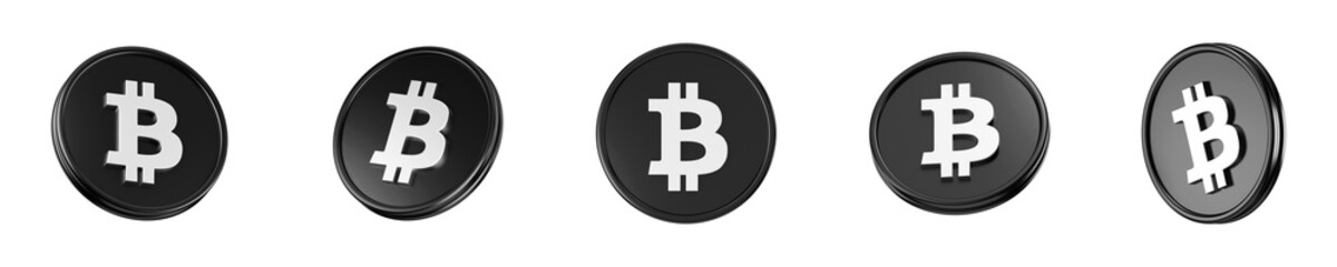Obraz premium Digital Cryptocurrency Coins Collection for Innovative Blockchain Solutions