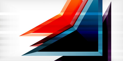 Abstract background color triangles and arrows composition. Vector Illustration For Wallpaper, Banner, Background, Card, Book Illustration, landing page