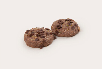 Decorative tea time cookies, on white background