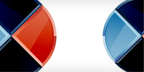 Abstract background - circles and round triangles with 3d effect. Vector Illustration For Wallpaper, Banner, Background, Card, Book Illustration, landing page