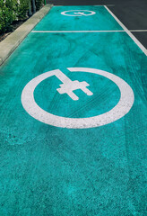 parking. electric car charging station sign