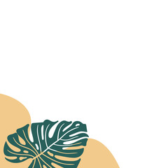 Monstera Leaf Corner