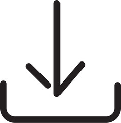 Downloading black and white icon