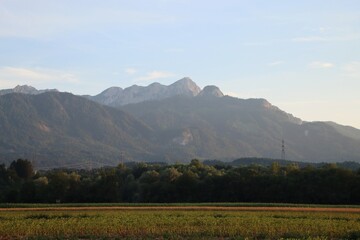 Fototapeta premium sunset in the Austrian mountains.