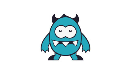 silly monster simple vector illustration