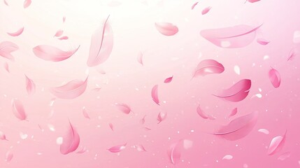 Soft Pink Petals Floating in Gentle Breeze