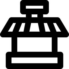 kiosk black outline icon