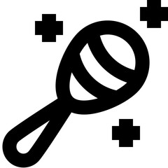 maraca black outline icon