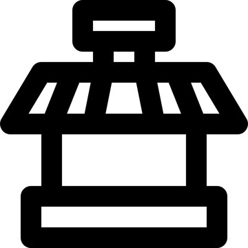 recommend clip art: kiosk black outline icon