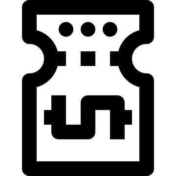 recommend clip art: ticket black outline icon