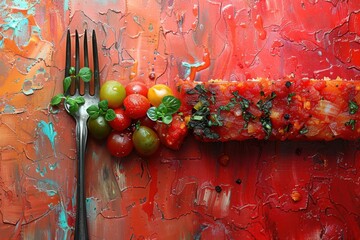abstract background in colors and patterns for National Meatloaf Appreciation Day