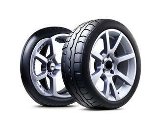 Obraz premium car wheel isolated on white