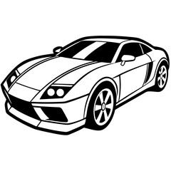 Naklejka premium sports car vector illustration on a white background 