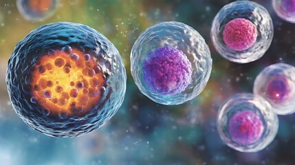 Stem Cell Morphing Concept Illustration