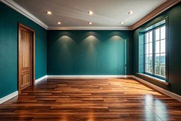 Minimalistic Dark Room Interior Template for Product Photography and Design Spaces