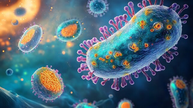 Illustration of Mitochondrial Dysfunction in Cells