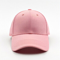 Pink Baseball Cap Mockup - Front View