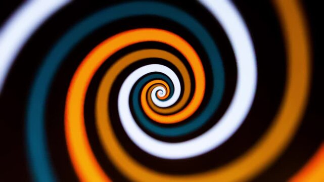 Hypnotic Spiral - Loop. HYPNODISC spinning in a hypnosis session, hypnotic disc, vintage hypno-wheelie, abstract background