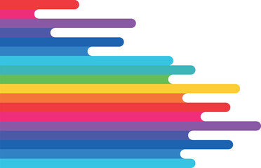 Fototapeta premium colored abstraction of liquid rainbow smudges, LGBT colors on a transparent background in the form of stripes, colored pencils and paints, thick strokes of paint