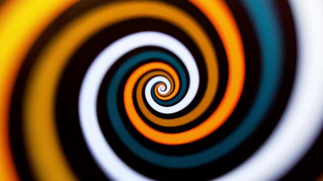 Hypnotic Spiral - Loop. HYPNODISC spinning in a hypnosis session, hypnotic disc, vintage hypno-wheelie, abstract background