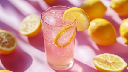 Refreshing Pink Lemonade Drink