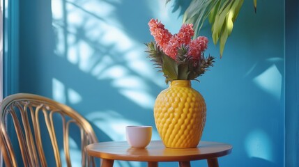 Colorful Floral Arrangement in Sunlit Room