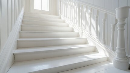 Bright White Staircase