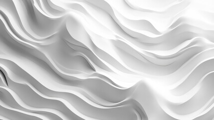 Fototapeta premium Abstract White Paper Waves