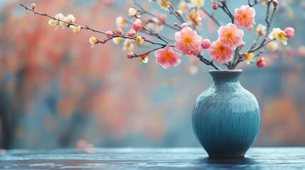Elegant Floral Arrangement in Cerulean Vase