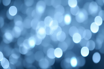 Obraz premium Ethereal Blue Bokeh Lights Abstract Background