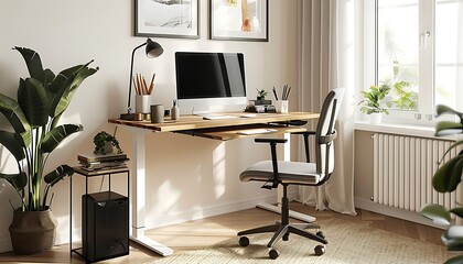 Fototapeta premium Luxury office interior design with desk