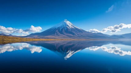 Fototapeta premium Majestic Mountain Reflection Landscape