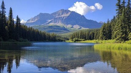 Majestic Mountain Lake Landscape