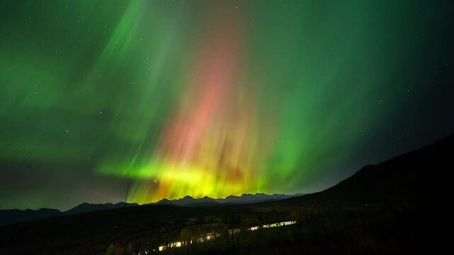 Northern Lights Timelapse in Glacier Park