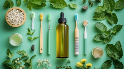 A dentist office using natural and organic dental products, offering patients non-toxic, eco-friendly treatments, perfect for promoting health-conscious and environmentally safe dentistry.