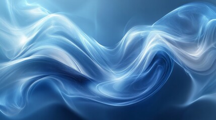 Obraz premium Abstract Blue Smoke Wave