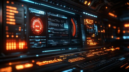 Fototapeta premium Futuristic Tech Interface