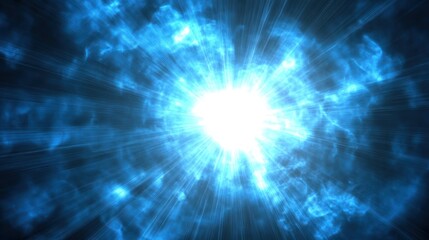 Obraz premium A powerful and bright light flare, with strong, sharp beams of light radiating outward, perfect for dramatic visual effects or dynamic photography