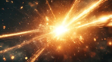 Fototapeta premium A powerful and bright light flare, with strong, sharp beams of light radiating outward, perfect for dramatic visual effects or dynamic photography