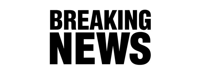 BREAKING NEWS creative banner,minimalistic flat vector illustration,plain background