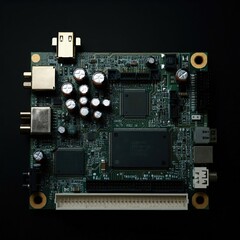 Intricate Electronics Circuit Board Macro Closeup