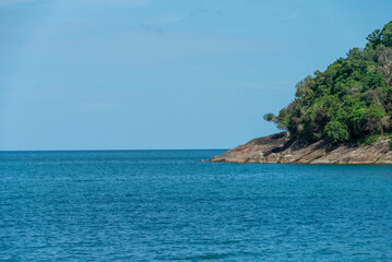 This picture is a view of the blue sea.