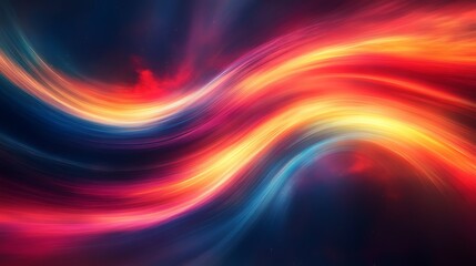 Obraz premium Vibrant abstract waves in vivid colors and smooth flow.