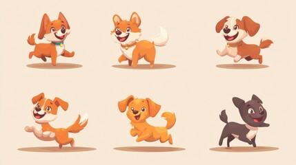 Cute Cartoon Dogs Collection