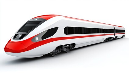 Fototapeta premium High-Speed Train Illustration With Motion Blur