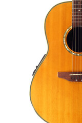 Obraz premium Musical instrument - Silhouette acoustic guitar isolated