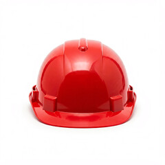 Fototapeta premium red safety hard hat isolated on white background